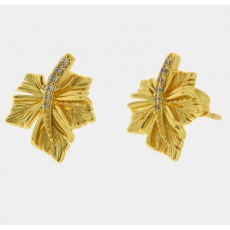 ORECCHINI IN METALLO FOGLIA