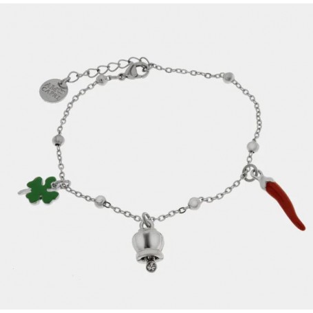 CAVIGLIERA IN ACCIAIO MULTI CIONDOLI