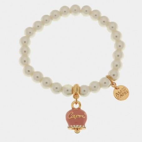 BRACCIALE IN METALLO CON PERLE