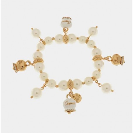 BRACCIALE IN METALLO CON PERLE