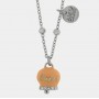 COLLANA IN ACCIAIO CAMPANELLA ROSA