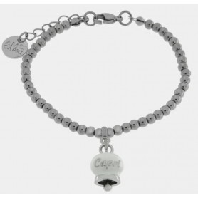 BRACCIALE IN ACCIAIO CON CAMPANELLA