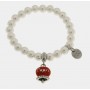 BRACCIALE IN ACCIAIO CON PERLE