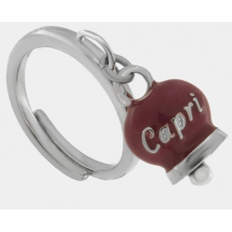 ANELLO IN ACCIAIO CON CAMPANELLA