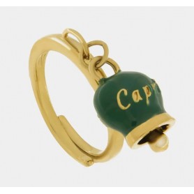 ANELLO IN ACCIAIO CON CAMPANELLA