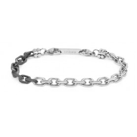 BRACCIALE CATENA OVALE SFACCETTATA