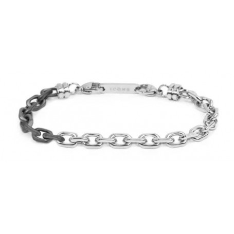 BRACCIALE CATENA OVALE SFACCETTATA
