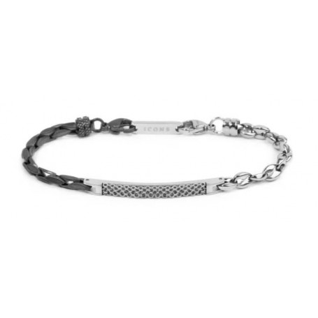 BRACCIALE CATENA SQUADRATA E CATENA MARE