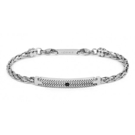 BRACCIALE CATENA A SONAGLIO PIATTA ZIRCE