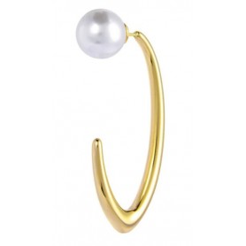 ORECCHINO A LOBO OVALE CON CHIUSURA PERA