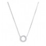 COLLANA CERCHIO 0,8CM CON ZIRCONI BIANCI