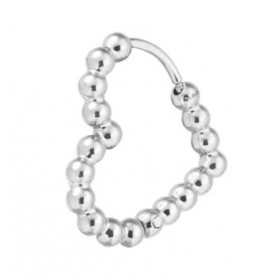 ORECCHINO CUORE 1,8 CM TRAMA CON SFERE