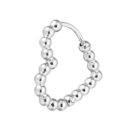 ORECCHINO CUORE 1,8 CM TRAMA CON SFERE
