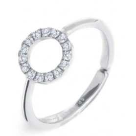 ANELLO CERCHIO CON ZIRCONI BIANCHI