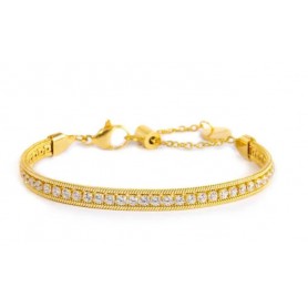BRACCIALE TENNIS ZIRCONI BAGUETTE CATENA