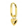 ORECCHINO OVALE CON CUORE PENDENTE CON E