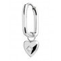 ORECCHINO OVALE CON CUORE PENDENTE