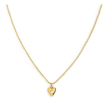 COLLANA CON CUORE CENTRALE CON ZIRCONE
