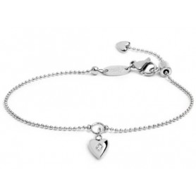 BRACCIALE CATENA A SFERE CON CUORE