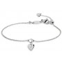 BRACCIALE CATENA A SFERE CON CUORE