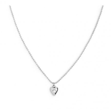COLLANA CON CUORE CENTRALE CON ZIRCONE