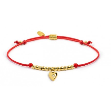 BRACCIALE CORDINO CON PENDENTE CUORE