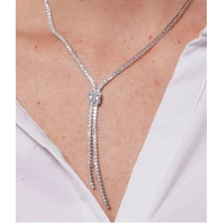 COLLANA IN METALLO GIROCOLLO Y CRISTALLO