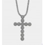 COLLANA DONNA CROCE CRISTALLI BIANCHI