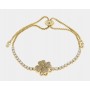 BRACCIALE DONNA QUADRIFOGLIO ORO CRISTAI