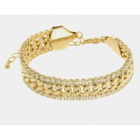 BRACCIALE DONNA DOPPIA CATENA ORO