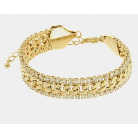 BRACCIALE DONNA DOPPIA CATENA ORO
