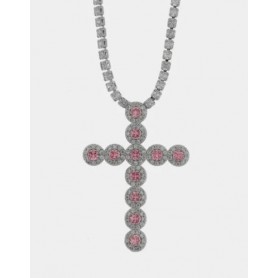 COLLANA DONNA CROCE CRISTALLI ROS