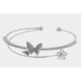 BRACCIALE DONNA RIGIDO FARFALLA FIORE C