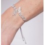 BRACCIALE DONNA FOGLIE CRISTALLI BIANCH