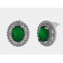 ORECCHINI DONNA LOBO TONDO VERDE SMERAL