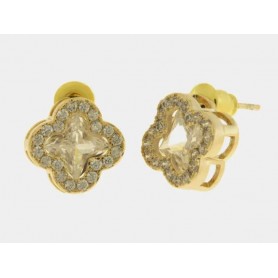ORECCHINI DONNA LOBO QUADRIFOGLIO ORO