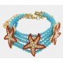 BRACCIALE IN METALLO CON SFERE TURCHESI