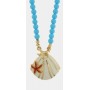 COLLANA IN METALLO SFERE TURCHESI