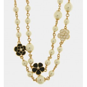 COLLANA IN METALLO MULTIFILO CON SFERE