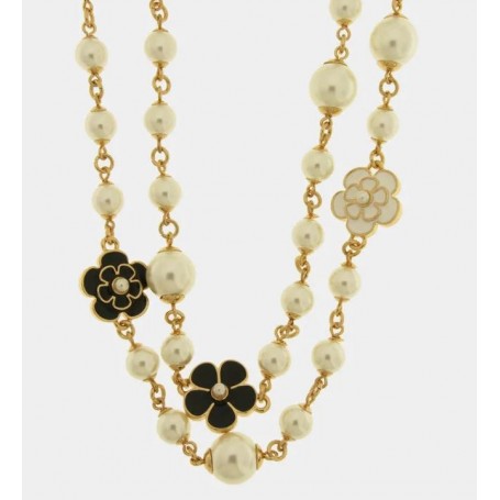 COLLANA IN METALLO MULTIFILO CON SFERE