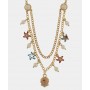 COLLANA IN METALLO MULTIFILO CON SFERE