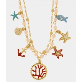 COLLANA IN METALLO CON STELLE MARINE