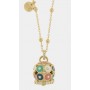 COLLANA IN METALLO CON CAMPANA A POIS