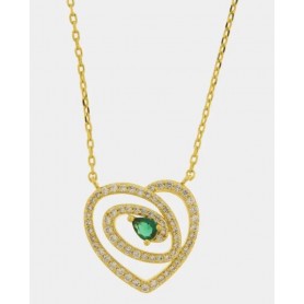 COLLANA IN METALLO CUORE INTRECCIATO