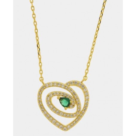 COLLANA IN METALLO CUORE INTRECCIATO