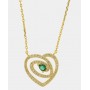 COLLANA IN METALLO CUORE INTRECCIATO
