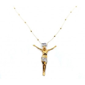 DALU' COLLANA CRISTO CON DIAMANTI