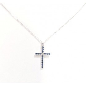 DALÙ COLLANA ORO BIANCO ZAFFIRI E DIA