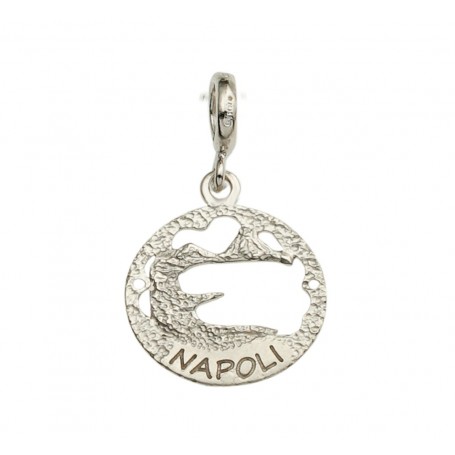 CHARM ARGENTO BASSO RILIEVO NAPOLI