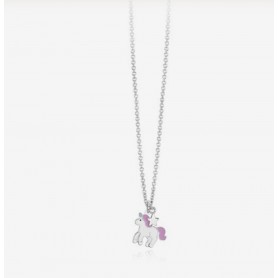 GIROCOLLO IN ARGENTO BIMBA UNICORNO